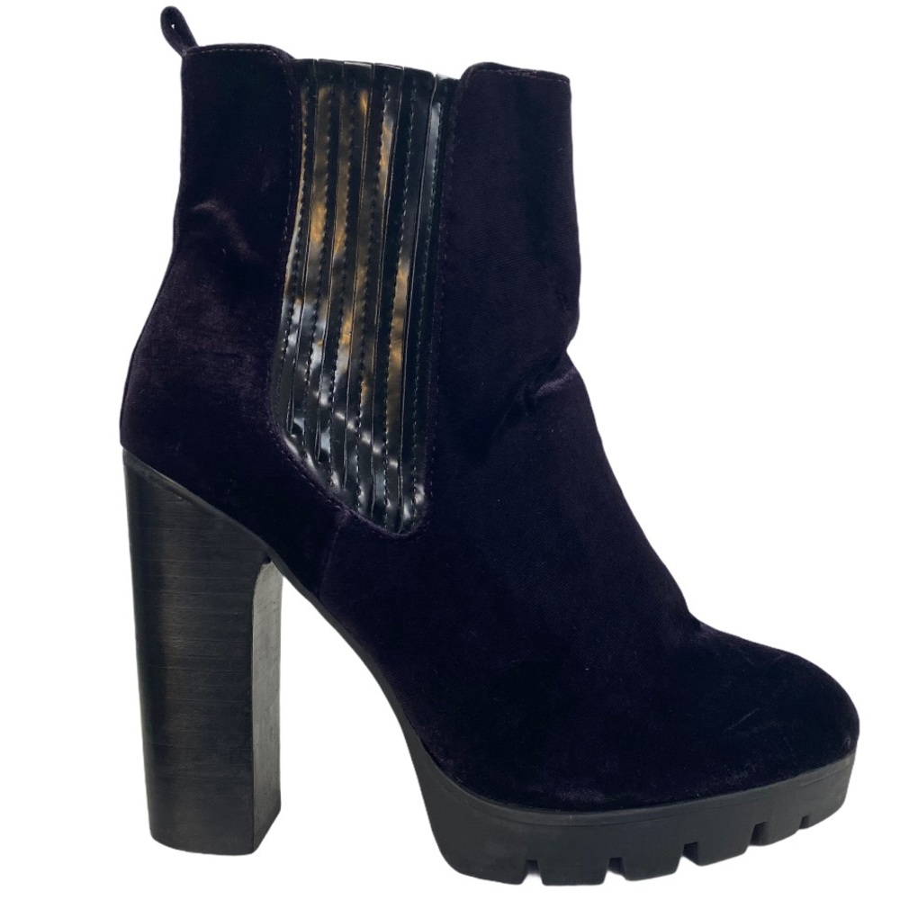 Report Signature Polk Chelsea Velvet Purple Boots